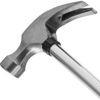 Молоток-гвоздодер SPARTA 450 г, боек 27 мм, металлическая трубчатая обрезиненная рукоятка 104405