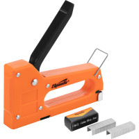 Мебельный пластиковый степлер SPARTA со скобами 100 шт., тип скобы 53, 4-8 мм 42001