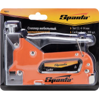 Мебельный регулируемый степлер  SPARTA со скобами 200 шт., тип скобы 53, 4-14 мм 42002