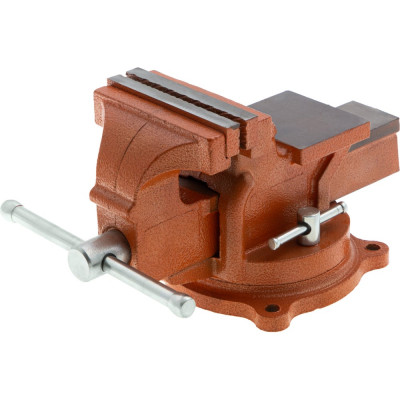 Слесарные поворотные тиски SPARTA 100 мм, с наковальней 186235