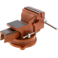 Слесарные поворотные тиски SPARTA 100 мм, с наковальней 186235