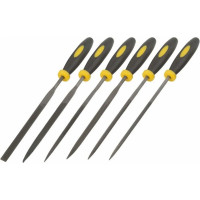 Надфили, прорезиненная ручка, 5х150 мм, 6 шт FIT IT 42172