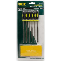 Надфили, прорезиненная ручка, 5х150 мм, 6 шт FIT IT 42172