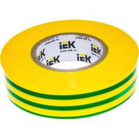 Изолента ПВХ 19мм, 20м, желто-зеленая IEK ИЭК UIZ-20-10-K52