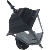 Садово-парковый светильник, четырехгранный на стену вверх 60W E27 230V, черный Feron 4101 11014