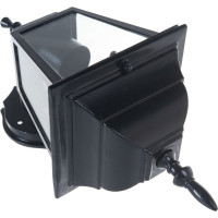 Садово-парковый светильник, четырехгранный на стену вверх 60W E27 230V, черный Feron 4101 11014