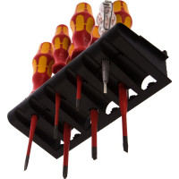 Набор диэлектрических отверток Wera, VDE, индикатор напряжения, подставка, 7 предметов, WE-006480