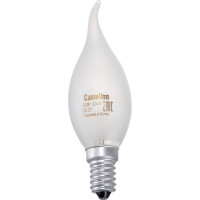 Лампа накаливания с матовой колбой, свеча на ветру 60/CW/FR/E14 Camelion MIC 11279