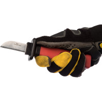 Изолированный нож FIT 1000 В, нерж.сталь, лезвие 50мм, прорезин.ручка 10605