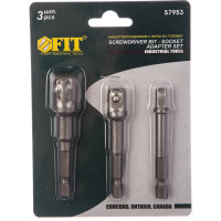 Адаптеры под головки с хвостовика под биты 3 шт., CrV FIT IT 57953