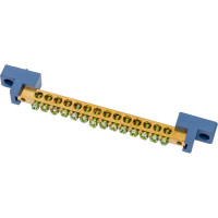 Нулевая шина на 2-х угловых изоляторах Светозар максимальный ток 100 А 5.2 мм 14 полюсов 49808-14