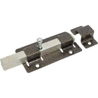 Накладная задвижка Без бренда ЗД-06 для дверей усиленная, порошковое покрытие, цвет бронза, квадратный засов 15x145x15мм, 75x115мм 37788-6