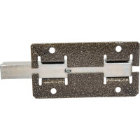 Накладная задвижка Без бренда ЗД-06 для дверей усиленная, порошковое покрытие, цвет бронза, квадратный засов 15x145x15мм, 75x115мм 37788-6