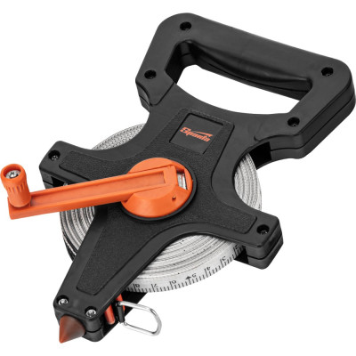 Рулетка геодезическая SPARTA, 30 м × 10 мм, лента ПВХ, открытый корпус 314355