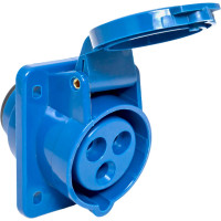 Розетка стационарная внутренняя EKF 413 2Р+РЕ 16 220В IP44 ps-413-16-220