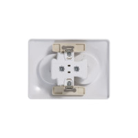 Розетка двойная Systeme Electric (Schneider Electric) GLOSSA, без заземления, белый GSL000120