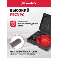 Набор кольцевых пил по дереву (64-127 мм; 5 шт.) MATRIX 704715