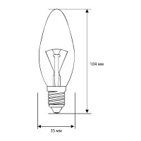 Электрическая лампа накаливания с прозрачной колбой MIC Camelion 40/B/CL/E14, 8968