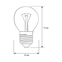 Электрическая лампа накаливания с прозрачной колбой MIC Camelion 60/D/CL/E27, 8973