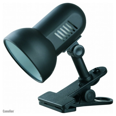 Светильник-прищепка настольный Camelion H-035 7197 черный, метал., 220В, 40Вт 7197