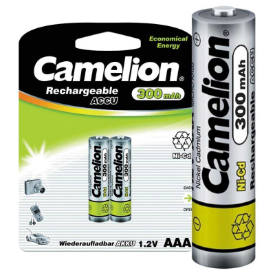 Аккумулятор Camelion 1.2В AAA-300mAh Ni-Cd BL-2, 3144