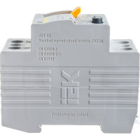 Выключатель дифференциального тока IEK ВД1-63 2п, 25A, 10mA, тип AC, ИЭК MDV10-2-025-010