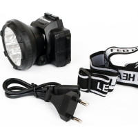 Налобный фонарь Ultraflash LED 5363 (аккум 220В, черный, 9LED, 2 реж, пласт, бокс) 11257