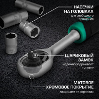 Набор инструментов STELS 1/2, 1/4 CrV, пластиковый кейс 94 предм. 14106