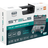 Набор инструментов STELS 1/2, 1/4 CrV, пластиковый кейс 94 предм. 14106