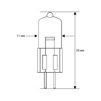 Галогенная лампа без рефлектора JD 50W g6,35 220V Camelion 5204