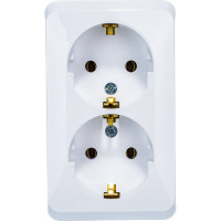 Розетка Systeme Electric (Schneider Electric) 2-м Этюд, 16 А, с заземлением, белый PA16-007B