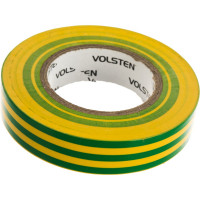 Изолента Volsten V02-7M-13х15-20 0,13х15 мм, желто-зеленая, 20 метров 9792