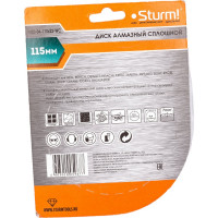 Диск алмазный сплошной по плитке (115х22.2/20 мм) Sturm 9020-04-115x22-WC