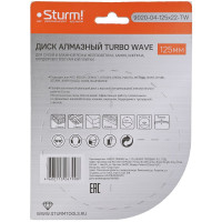 Диск алмазный Turbo wave по железобетону (125х22.2/20 мм) Sturm 9020-04-125x22-TW
