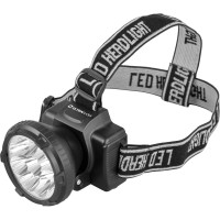 Налобный фонарь Ultraflash LED 5363 (аккум 220В, черный, 9LED, 2 реж, пласт, бокс) 11257