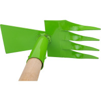 Рыхлитель 4-зубый, витой зуб, комбинированный, профиль "трапеция", деревянная рукоятка СИБРТЕХ 62342