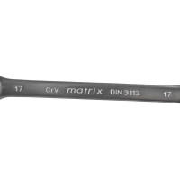 Набор ключей комбинированных, 6 - 17 мм, 6 шт., CrV, матовый хром MATRIX 15402