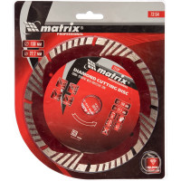 Диск алмазный отрезной сегментный с защитными секторами Professional (150x22.2 мм; 2.8х7 мм; сухая резка) MATRIX 73154