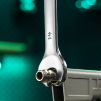 Комбинированный ключ, 14 мм, CrV, матовый хром STELS 15211