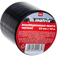 Изолента MATRIX черная 50 мм х 10 м 88858