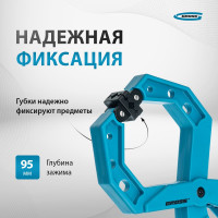 Клещеобразная струбцина GROSS 100 мм 20805