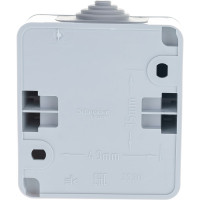 1-клавишный выключатель Systeme Electric ОП Этюд 10А IP44 сер. SchE BA10-041C