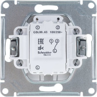 Механизм переключателя Systeme Electric 1-кл GLOSSA с подсветкой белый SchE GSL000163