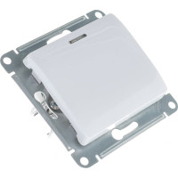 Механизм переключателя Systeme Electric 1-кл GLOSSA с подсветкой белый SchE GSL000163