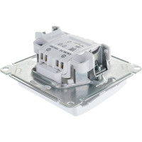 Механизм переключателя Systeme Electric 1-кл GLOSSA с подсветкой белый SchE GSL000163