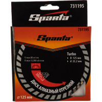 Диск алмазный отрезной Turbo 125x22.2 мм SPARTA 731195