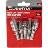 Набор шарошек по дереву 5 шт. MATRIX 70499