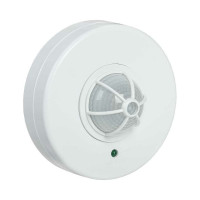 Датчик движения IEK ДД 024, 1100Вт, угол обзора 360град., 6м, IP33, белый, LDD11-024-1100-001