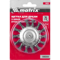 Щетка дисковая для дрели 75 мм MATRIX 74430
