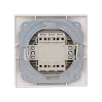 Выключатель GENERICA КВАРТА 1кл в сборе скр,бел с индик EVK11-K01-10-DM